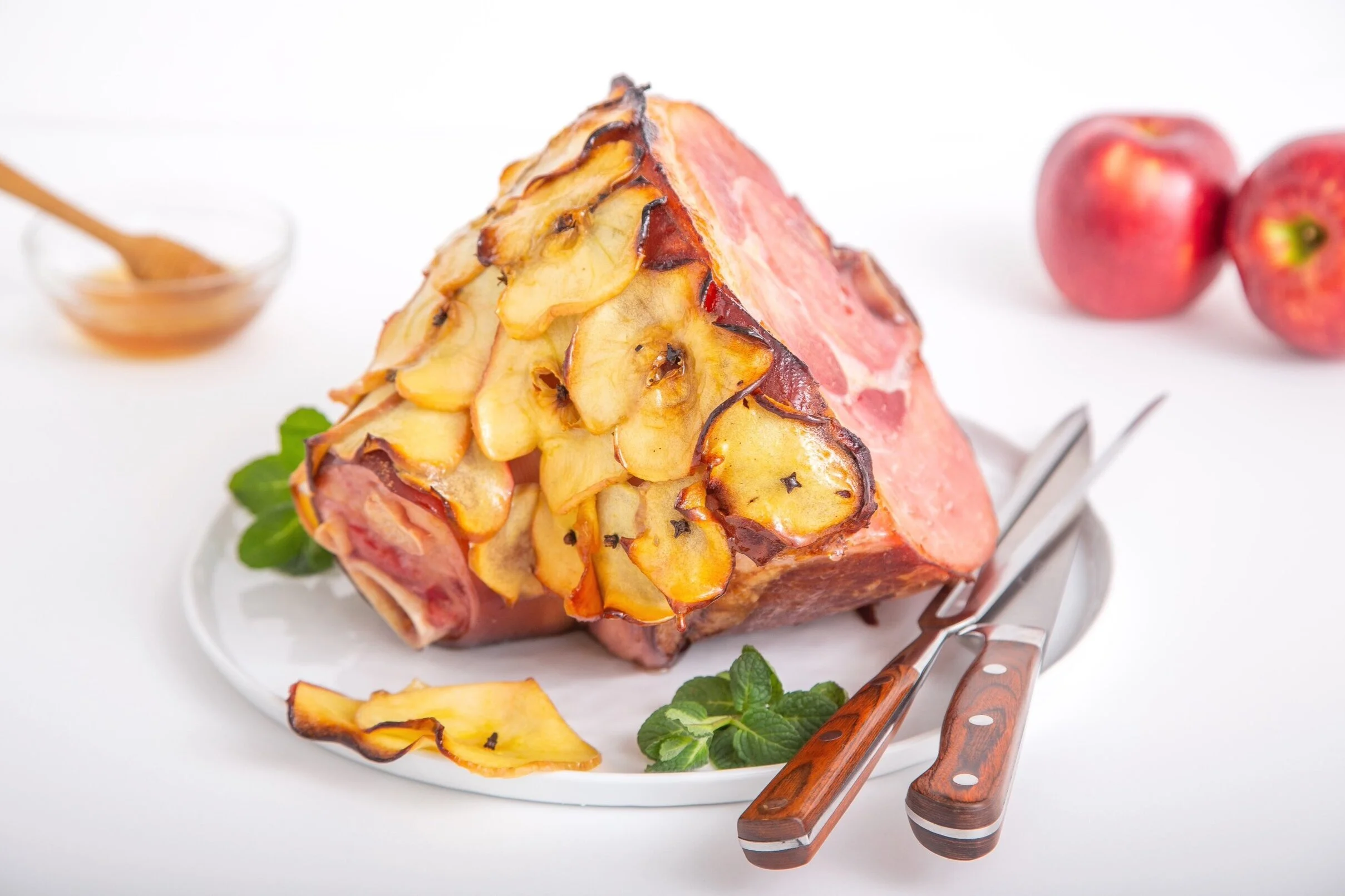 Celebration Ham with Apples, Honey & Mint — Chadwick Boyd
